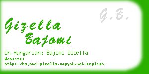 gizella bajomi business card